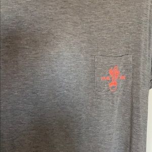 Grey Crop Top w Grey Cactus Pocket Design